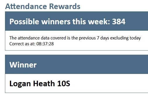 Attendance winner
